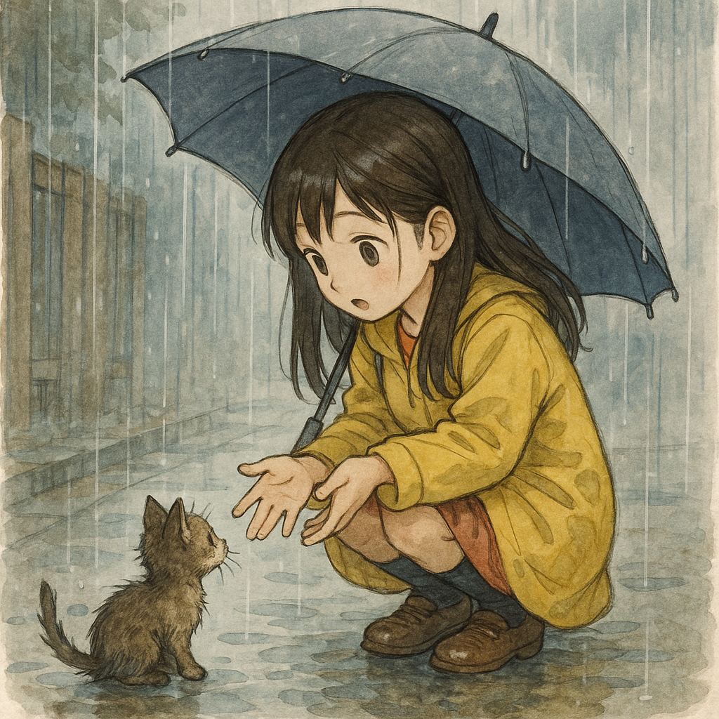 【ショートストーリーで学ぶミャンマー語】猫と女の子の物語